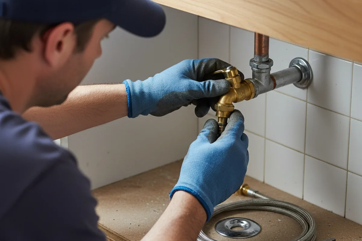 Shutoff valve and fitting work during Faucet and Fixture Repair in Cobleskill